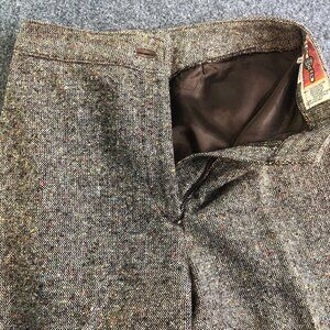 Ms Pioneer Pants Womens 2 26x29 Brown Speckle Vintage High Waist 70s Wide Leg